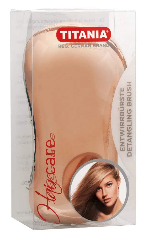 Titania Haarbürste Entwirrungsbürste rosegold 13 cm nass
