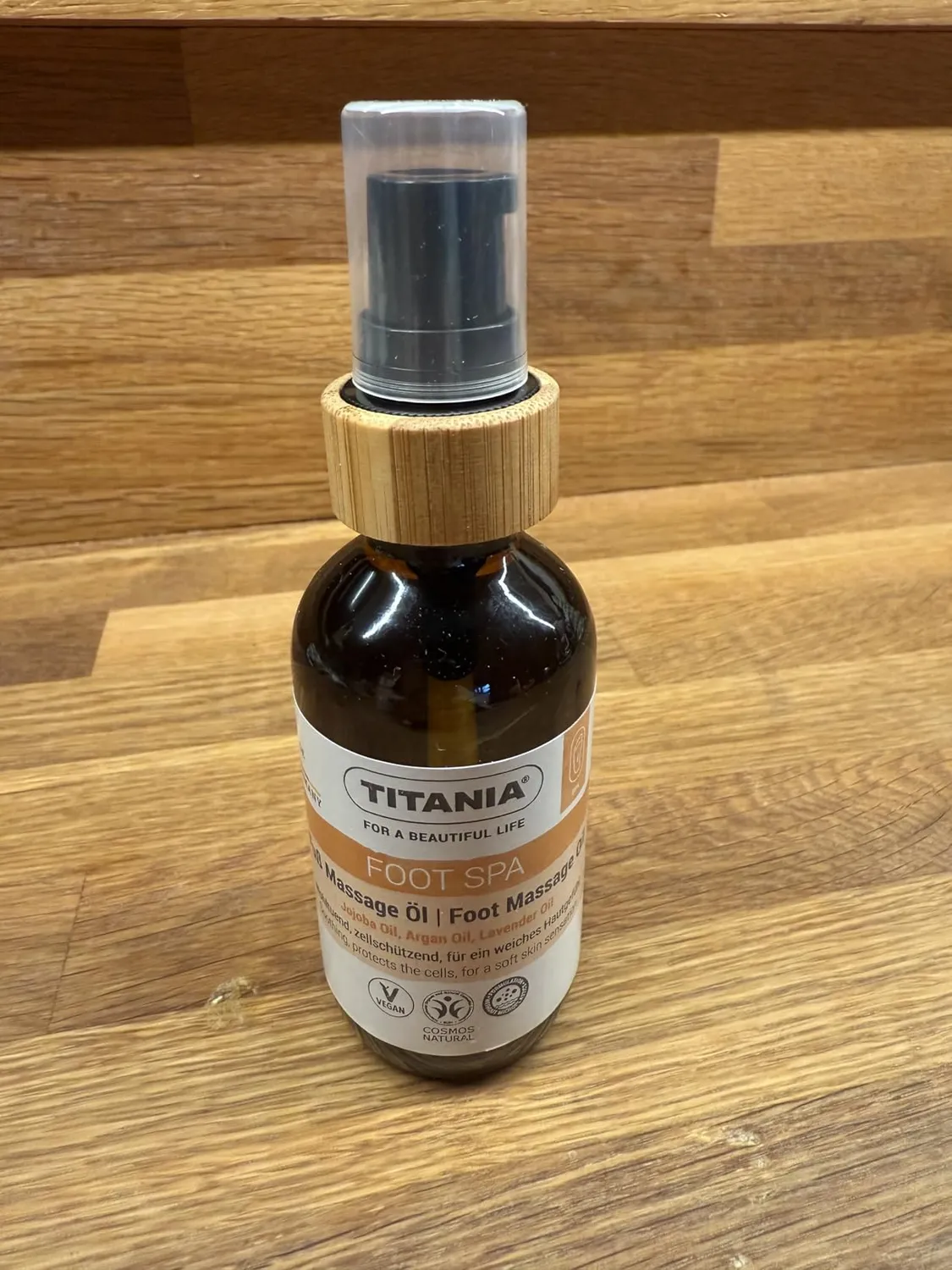 Titania Fuß Massage Öl 58 ml vegan Jojoba Argan