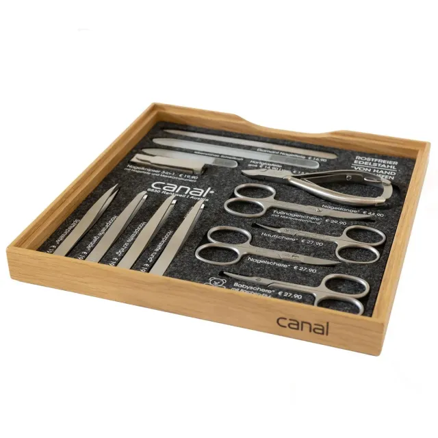 Canal Instrumente Zahlteller mini Eiche 22 cm Display
