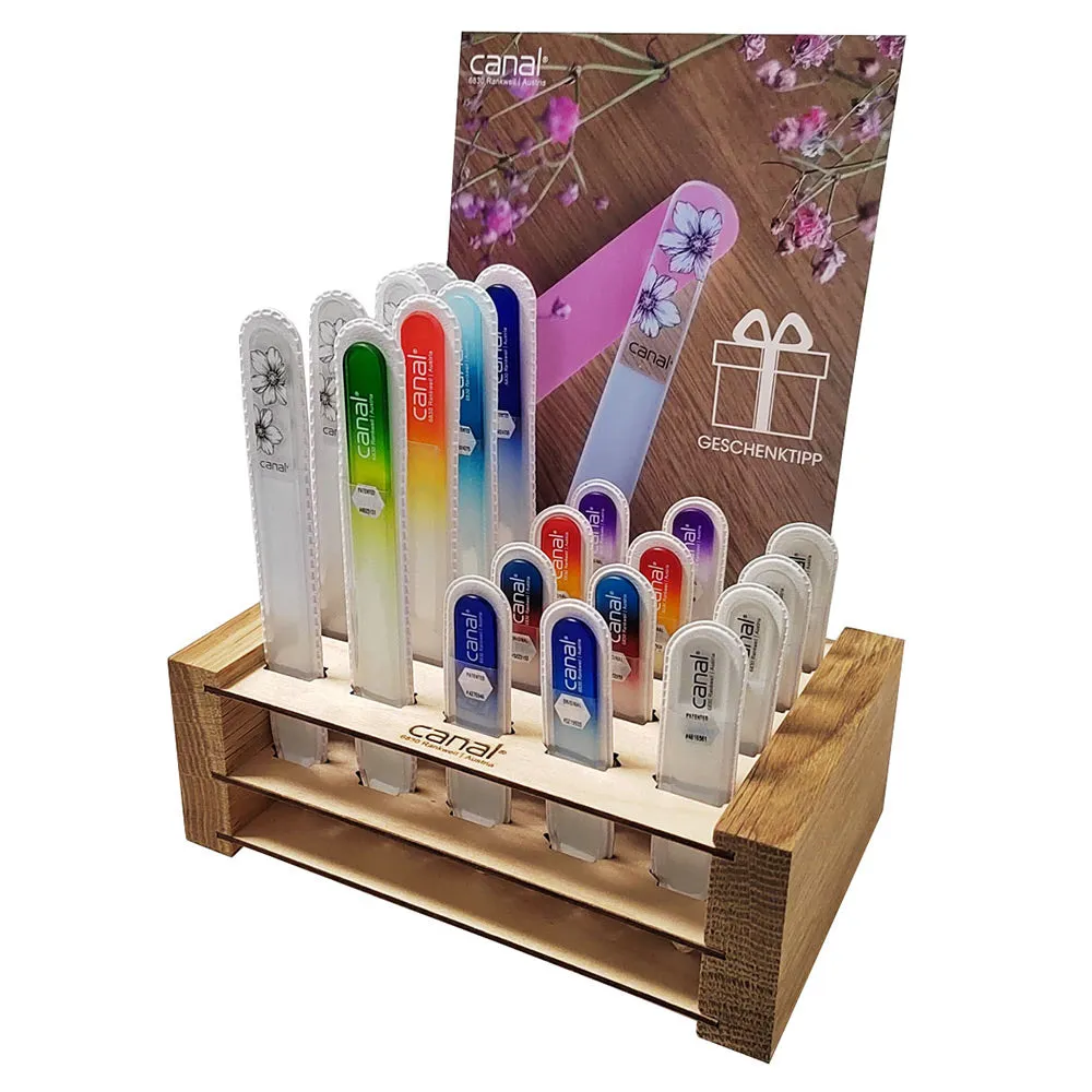 Canal Instrumente 502-02 Glasfeilen Display Acryl bestückt