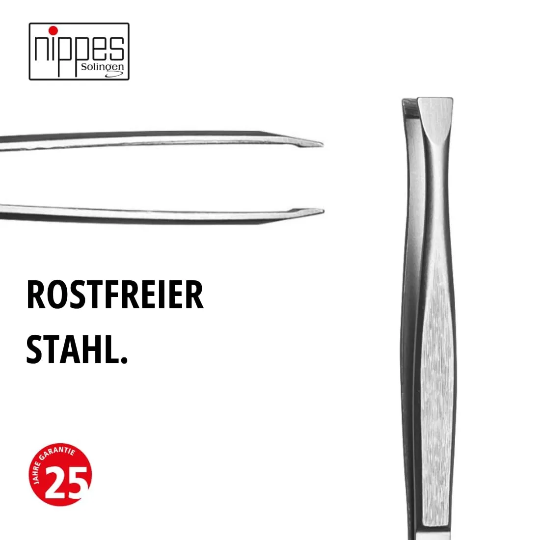 Nippes Solingen Classic 38SR Pinzette 9cm gerade rostfrei