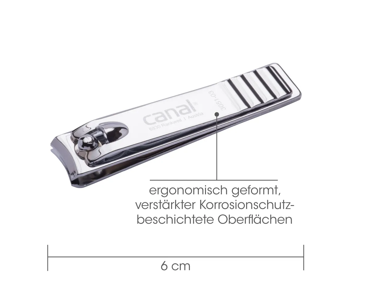 Canal Nagelknipser klein 6 cm vernickelt rund