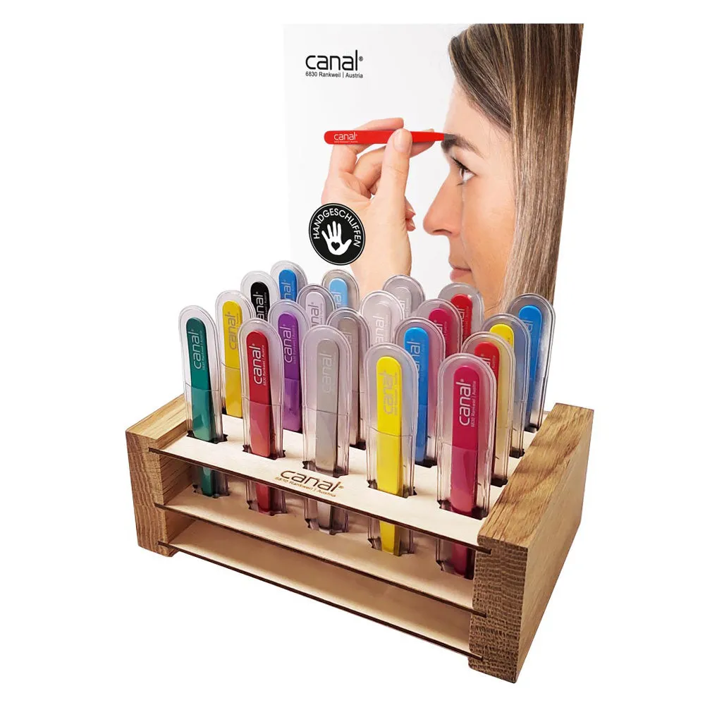 Canal Instrumente Pinzetten-Display Acryl gemischt 24 Stk
