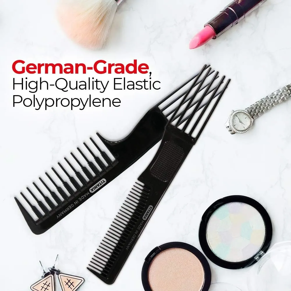 Titania Hair Toupierkamm 17,5 cm schwarz Volumen