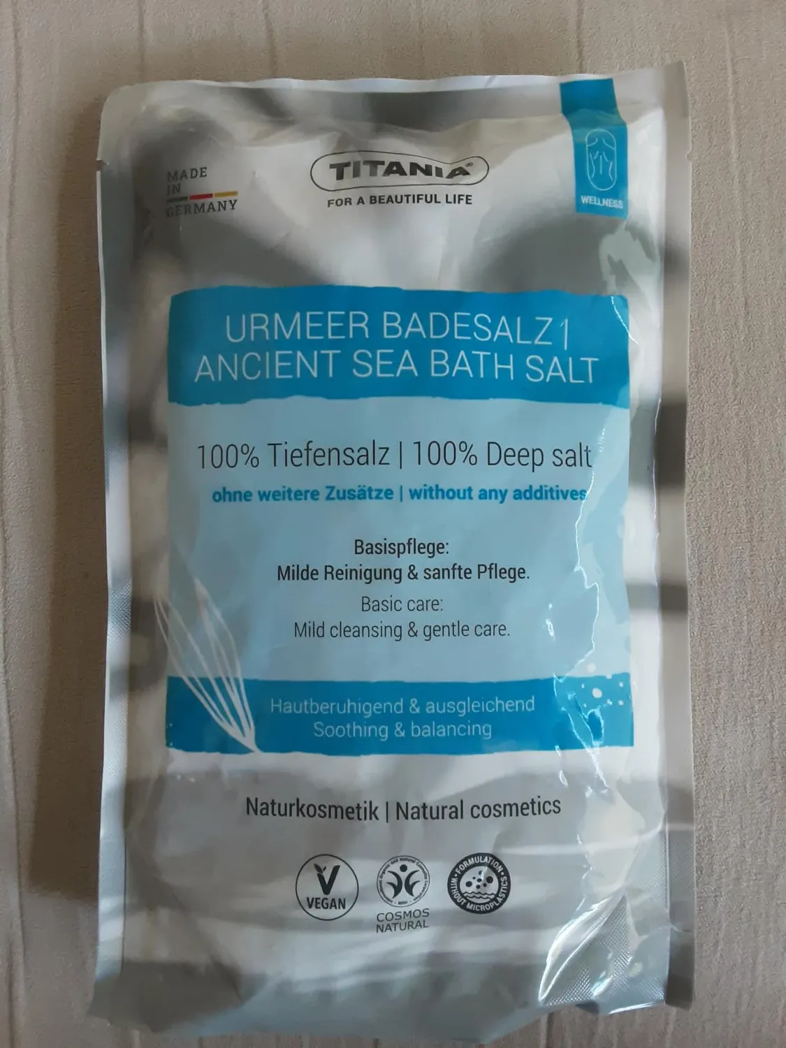 Titania Urmeer Badesalz 450 g Tiefensalz pur