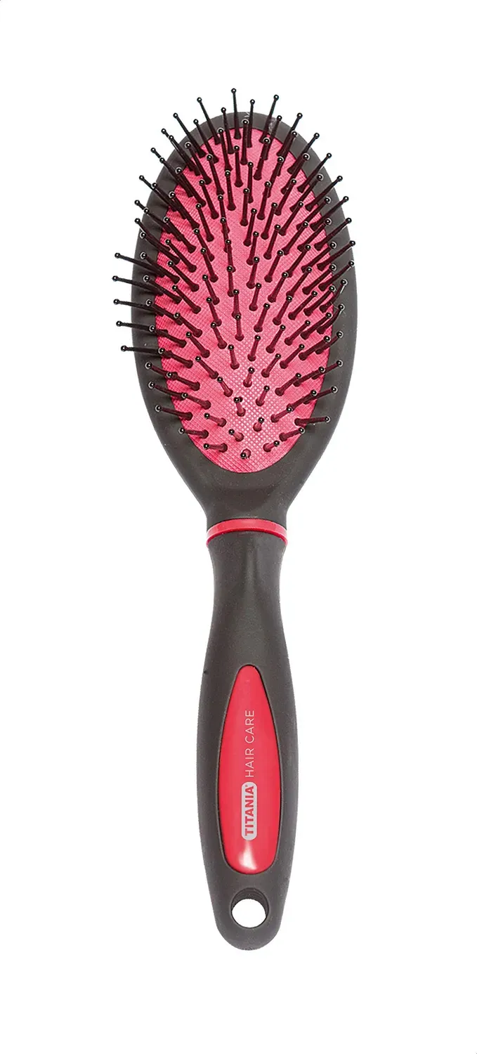 Titania Hair 1380 Haarbürste schwarz-rot Kunststoff