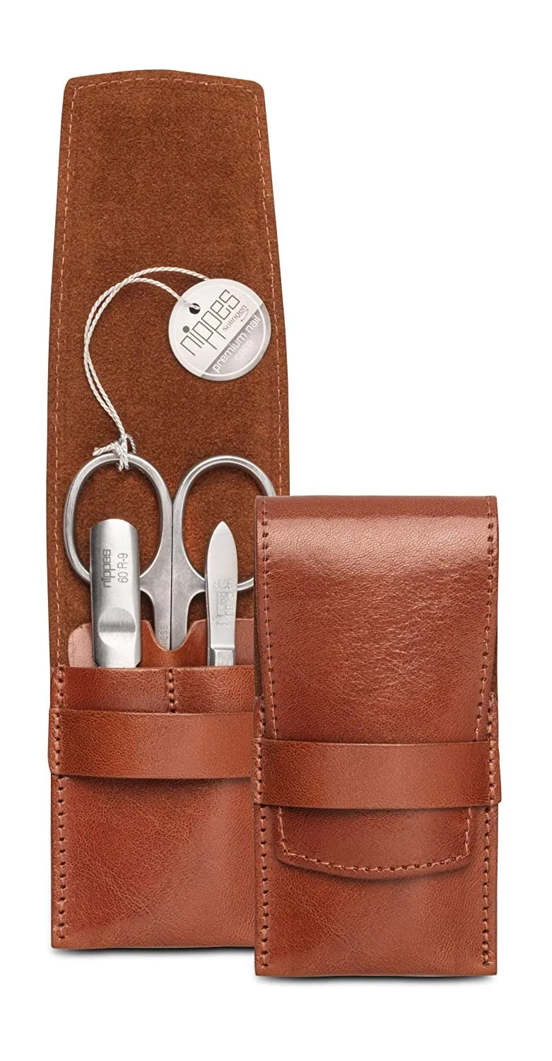 Nippes Solingen Premium Line Whiskey Maniküre Set 6-teilig Rindsleder