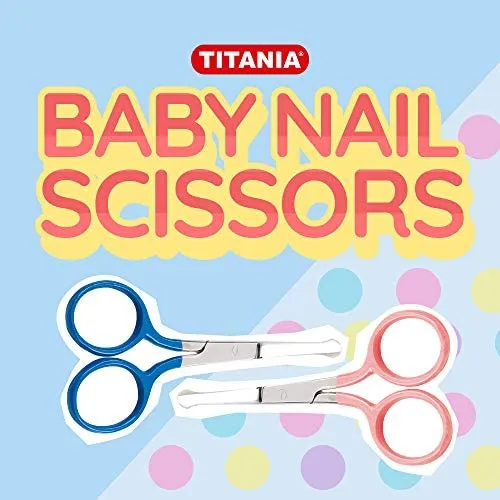 Titania Baby Babyschere rostfrei Lackgriff 9 cm