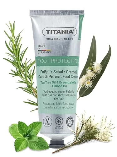 Titania Fußpilz Schutz Creme Fußcreme 75ml Teebaumöl