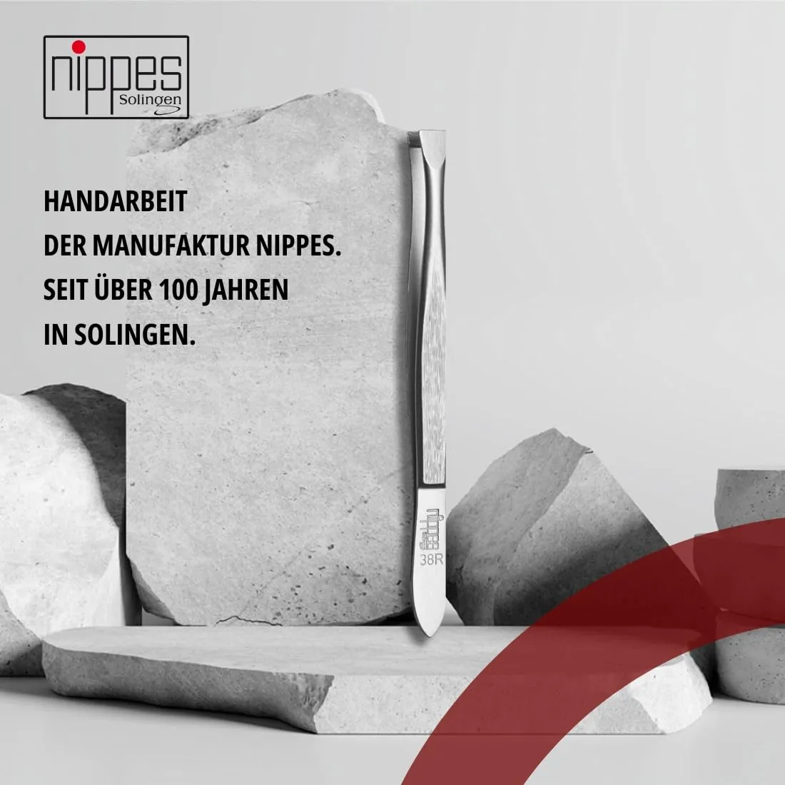 Nippes Solingen Classic 38SR Pinzette 9cm gerade rostfrei