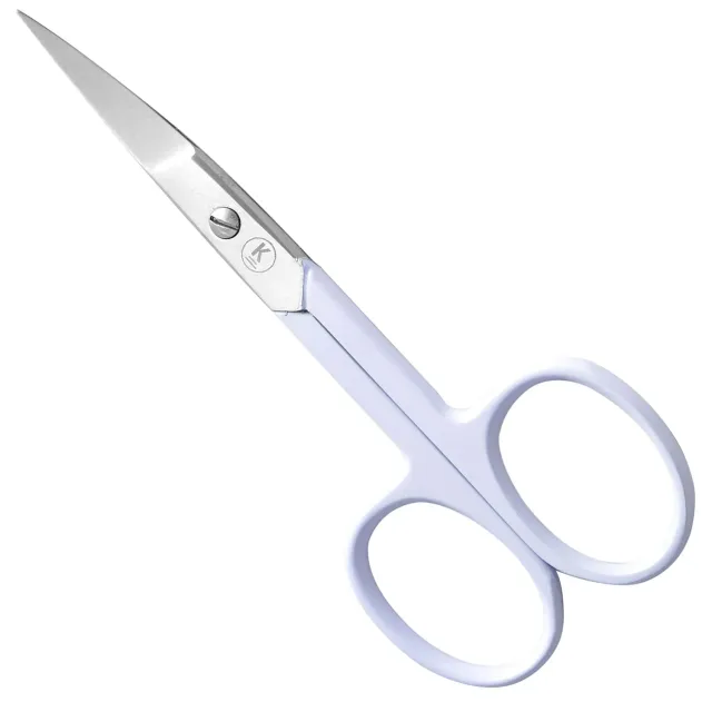 K-Pro Fingernagelschere gebogen Weiß extra scharf