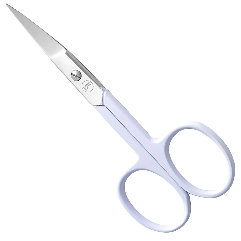 K-Pro Fingernagelschere gebogen Weiß extra scharf