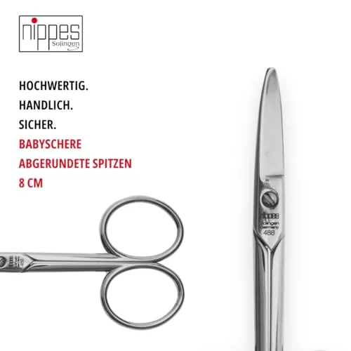 Nippes Solingen Classic Baby-Nagelschere 8 cm abgerundet