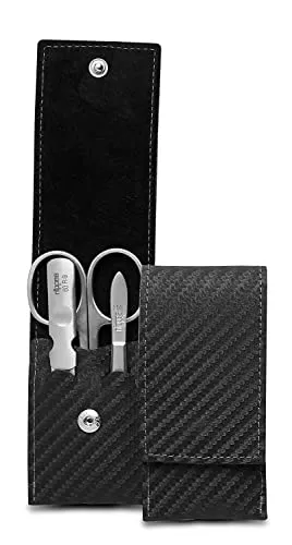 Nippes Solingen Premium Karbon Maniküre Set 3-teilig schwarz rostfrei