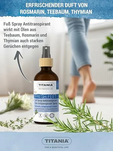 Titania Fußspray Antitranspirant 100 ml ohne Alkohol