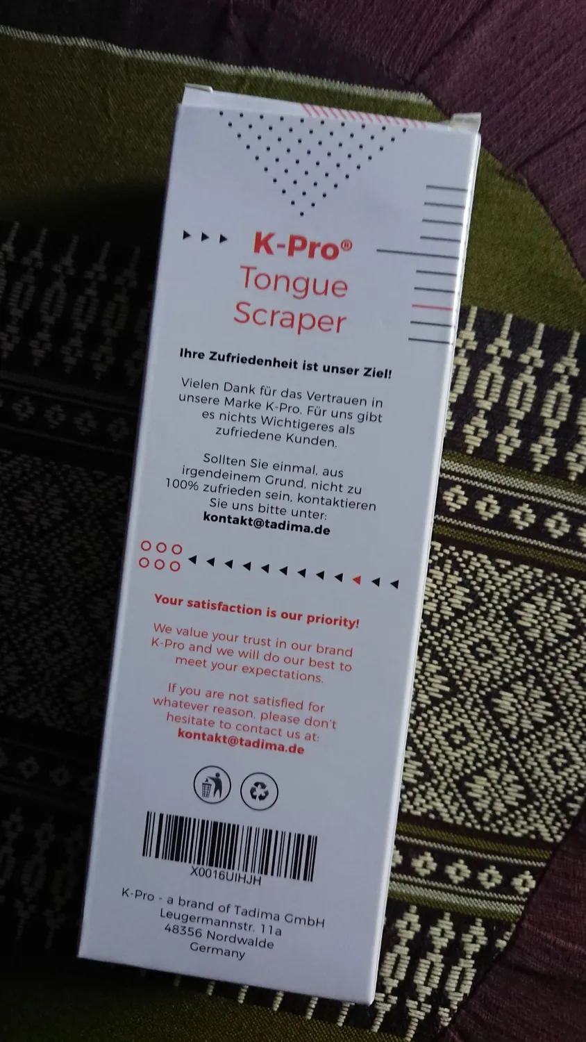 K-Pro Zungenschaber 2er Set Edelstahl Schwarz und Weiß
