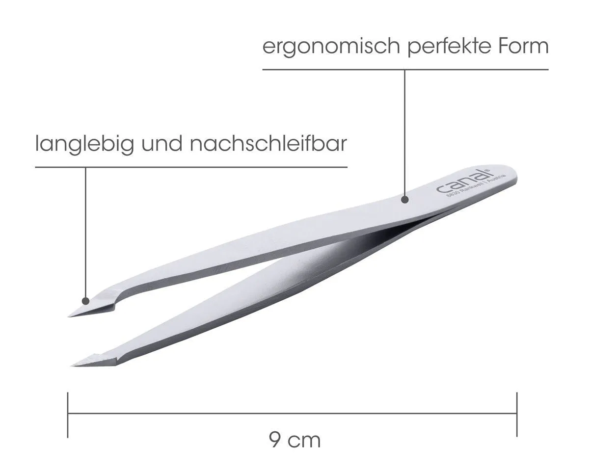 Canal Instrumente 2300-02 Haarpinzette schräg-spitz rostfrei