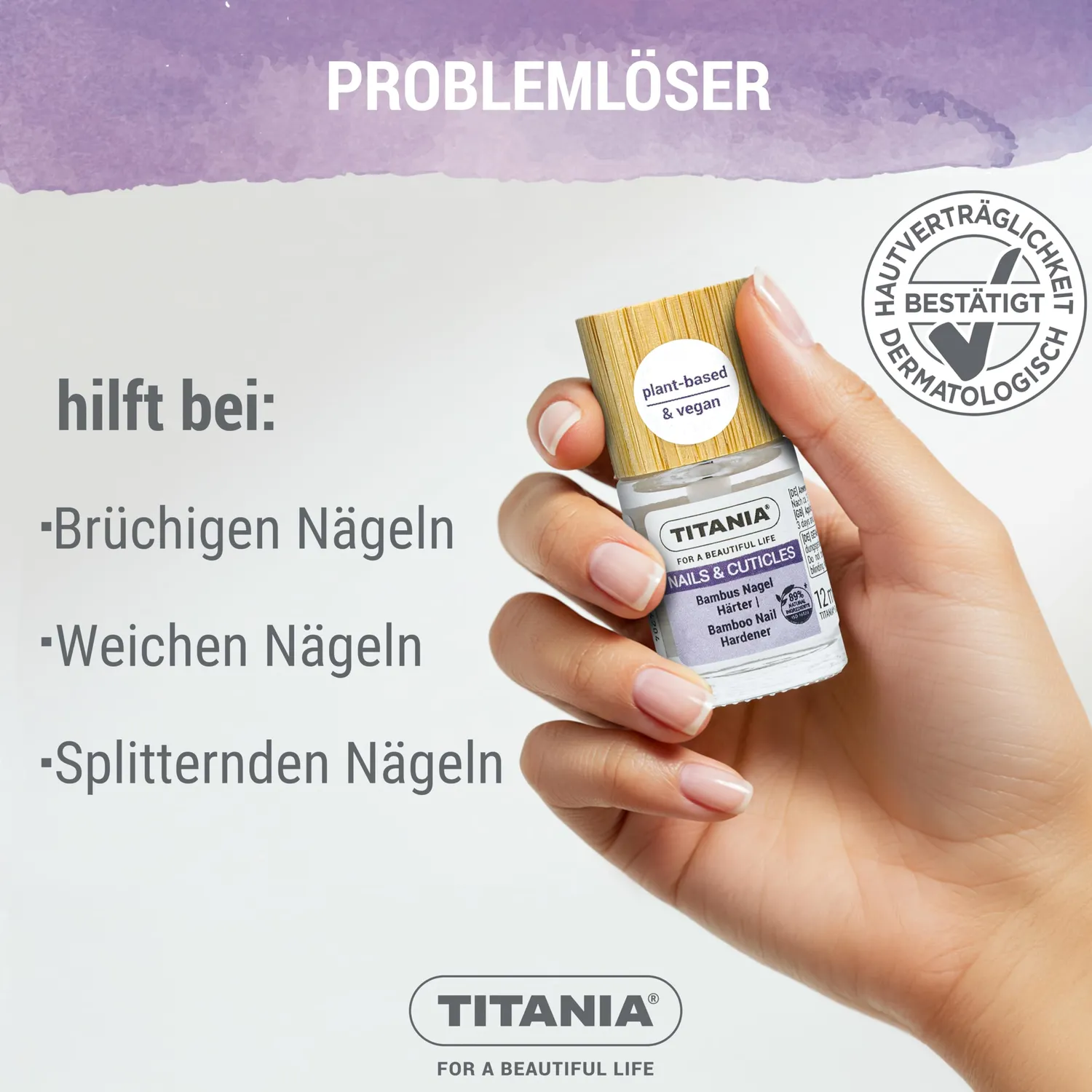 Titania Bambus Nagelhärter 12ml vegan gegen brüchige Nägel