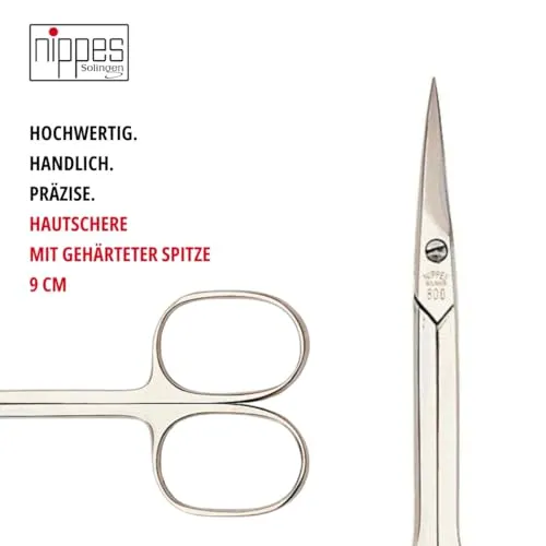Nippes Solingen Classic Hautschere 9cm gebogen rostfrei