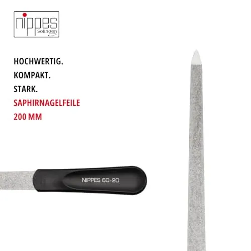 Nippes Solingen Saphir-Nagelfeile 20 cm vernickelt Maniküre
