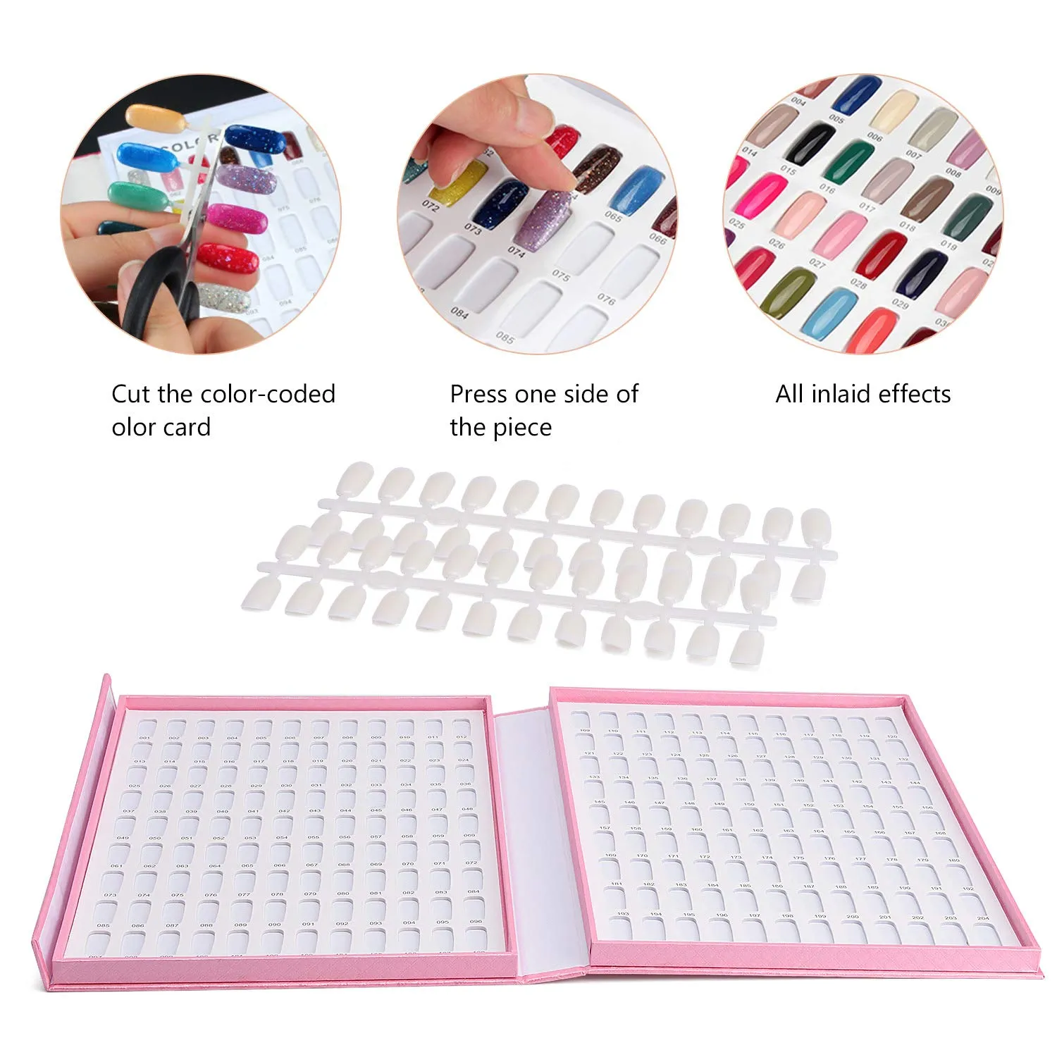 Noverlife 216 Nagel Farbkarte Buch Rosa 240 Tips