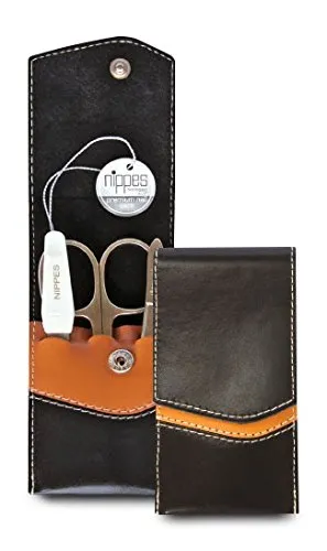 Nippes Solingen Premium Line Seam Maniküre Set 3-teilig Leder
