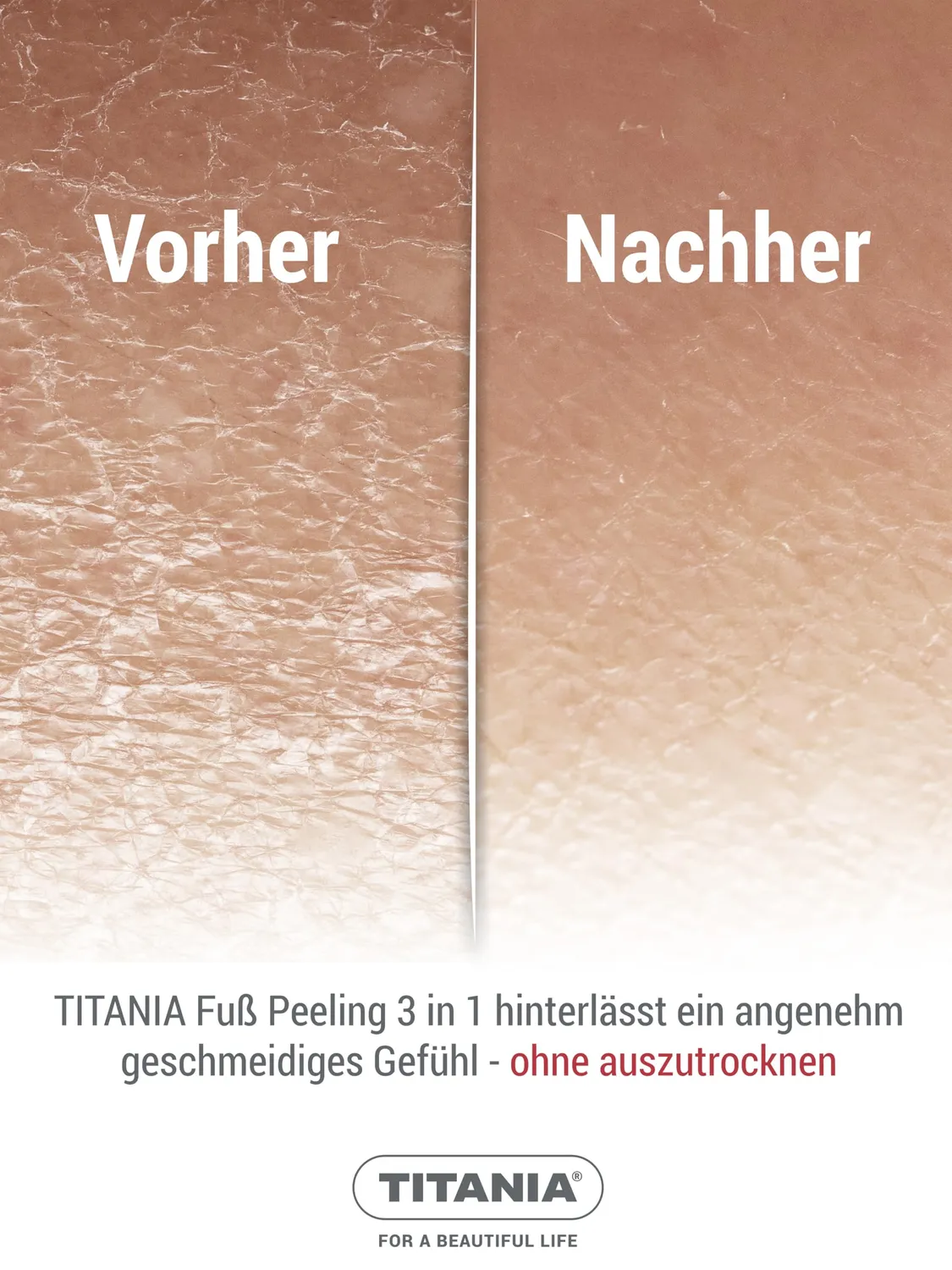 Titania 3in1 Fußpeeling Seife fest Bimsstein Sheabutter