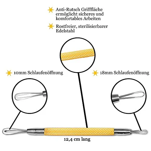 K-Pro Profi Nasen Mitesserentferner Gold Edelstahl