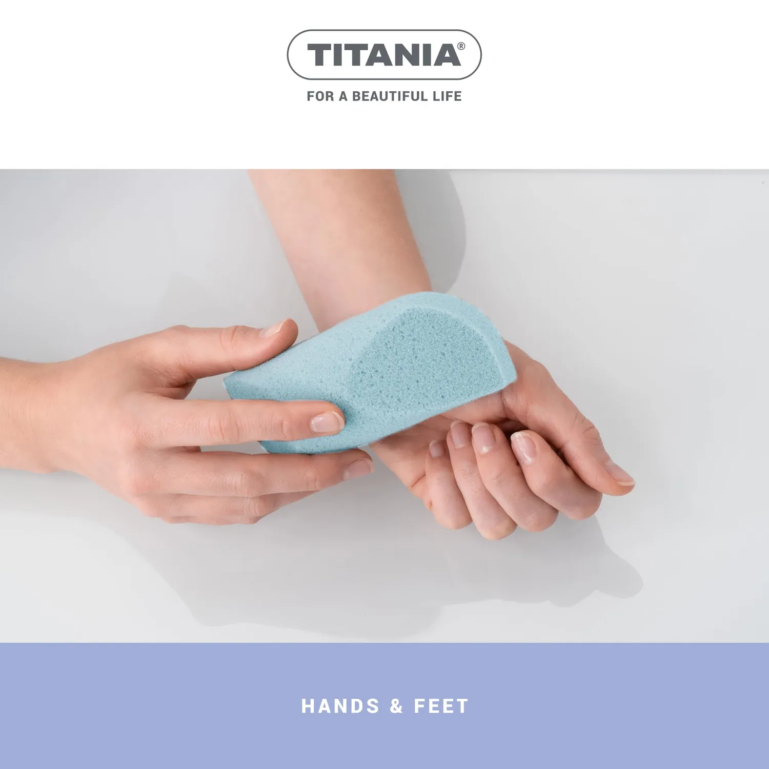 Titania Bimsschwamm antibakteriell blau 21g