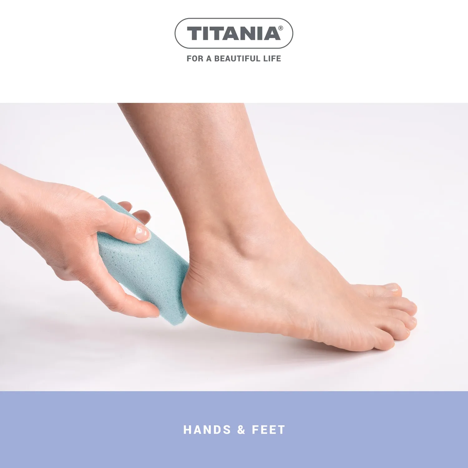 Titania Bimsschwamm antibakteriell blau 21g