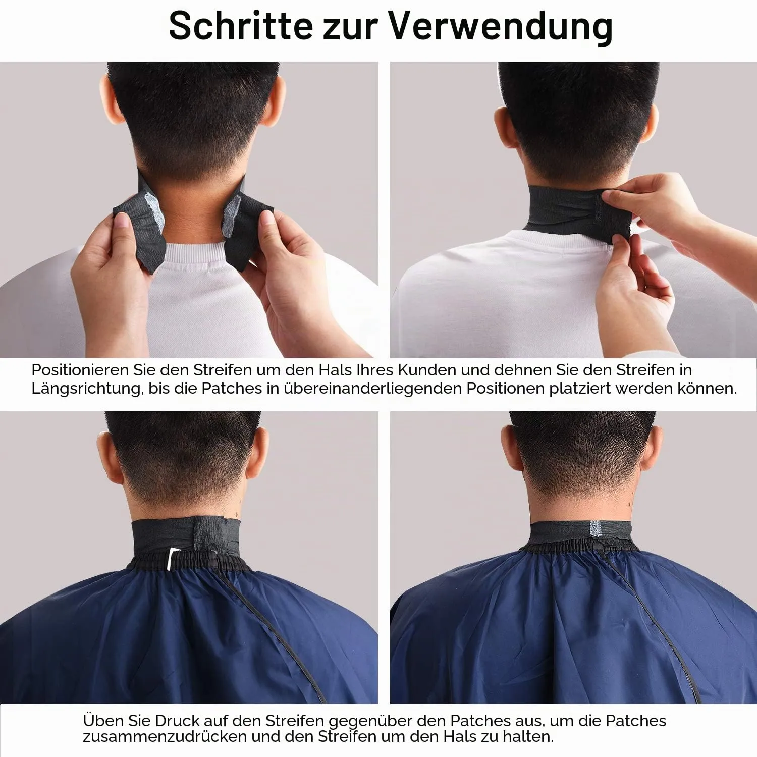 Noverlife Einweg Halspapier schwarz 5 Rollen saugstark