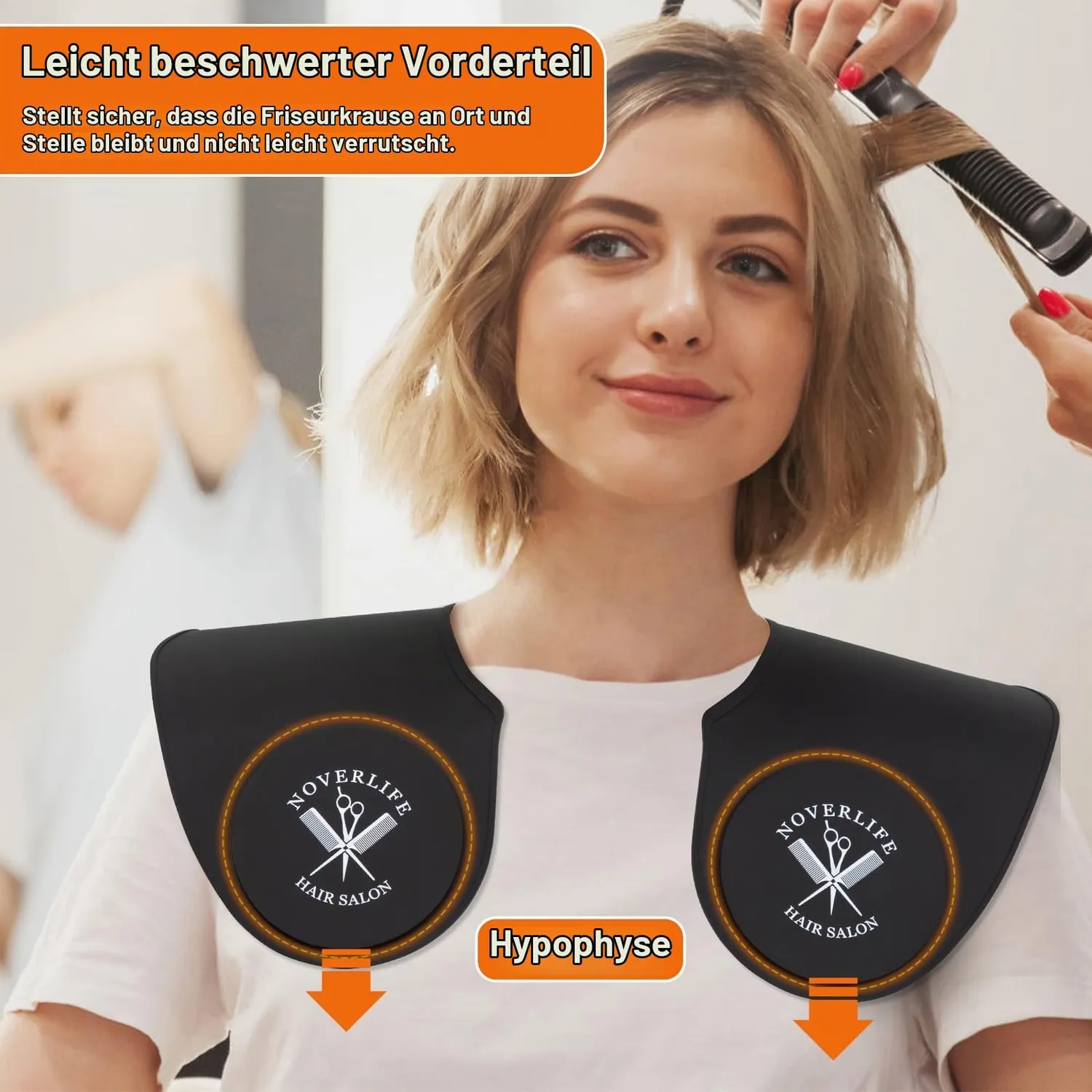 Noverlife Barber Nackenschutz Silikon Schwarz