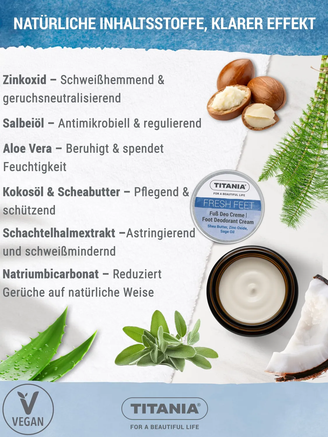 Titania Foot Fuß Deo Creme Citrus 40 ml vegan