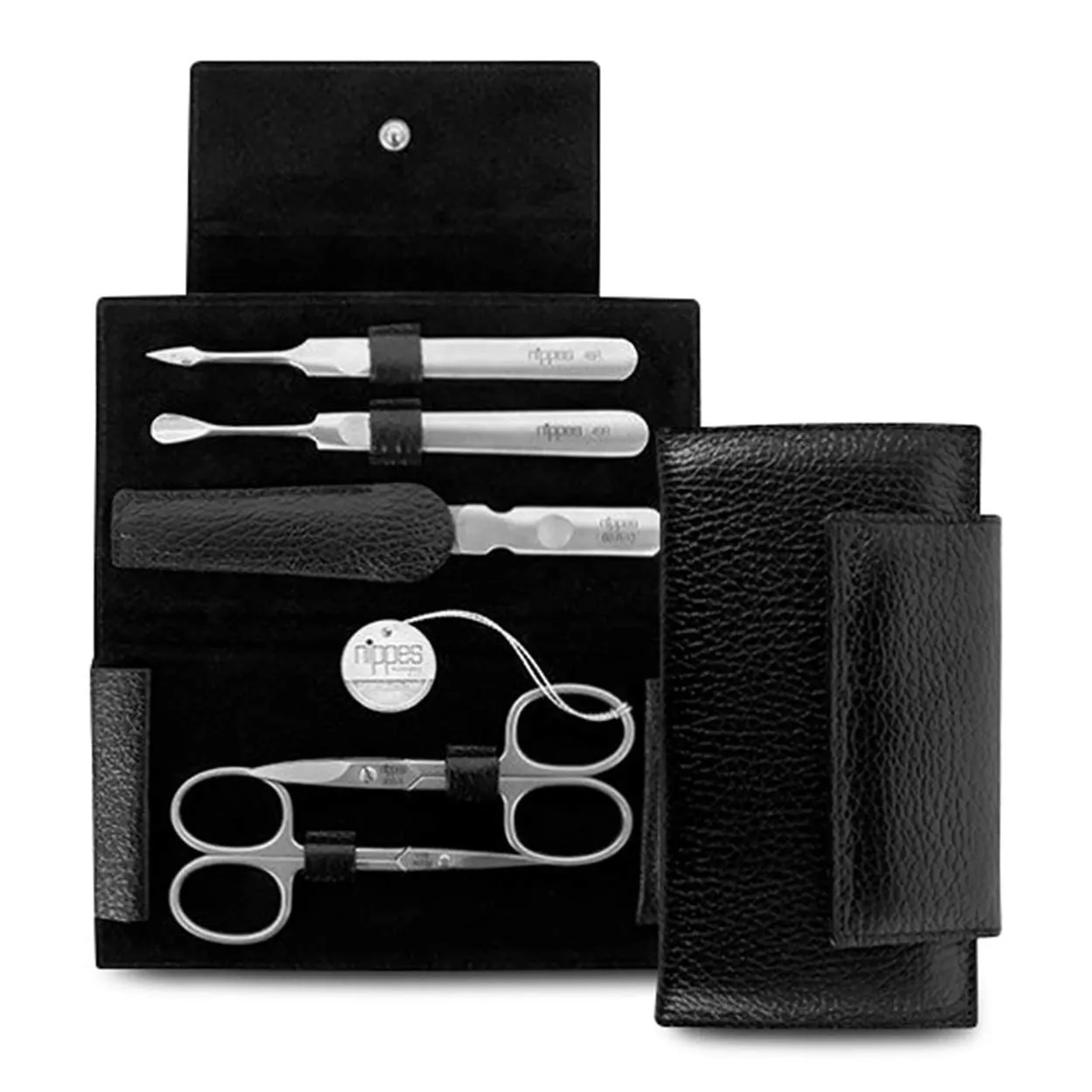 Nippes Solingen Leone Maniküre Set 3-tlg. Leder schwarz