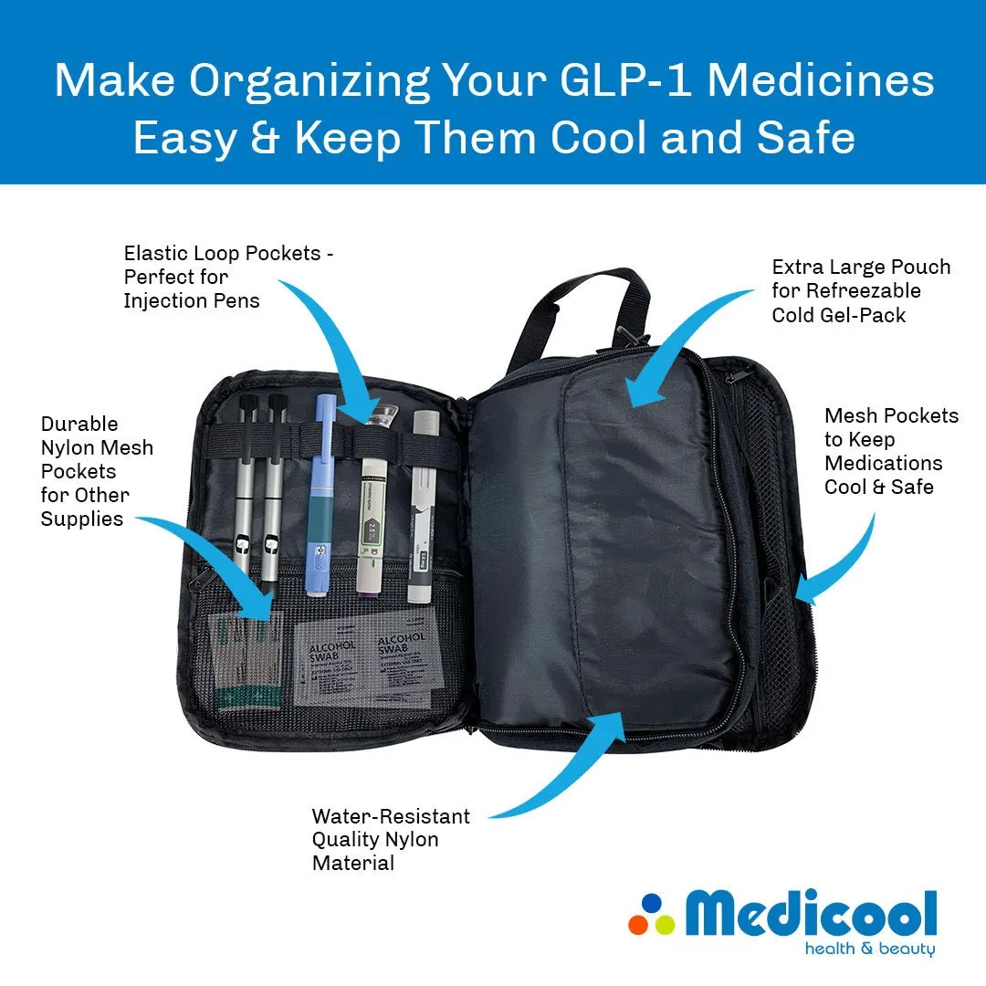 Medicool GLP-1 Kühltasche Groß mit Kühlakku