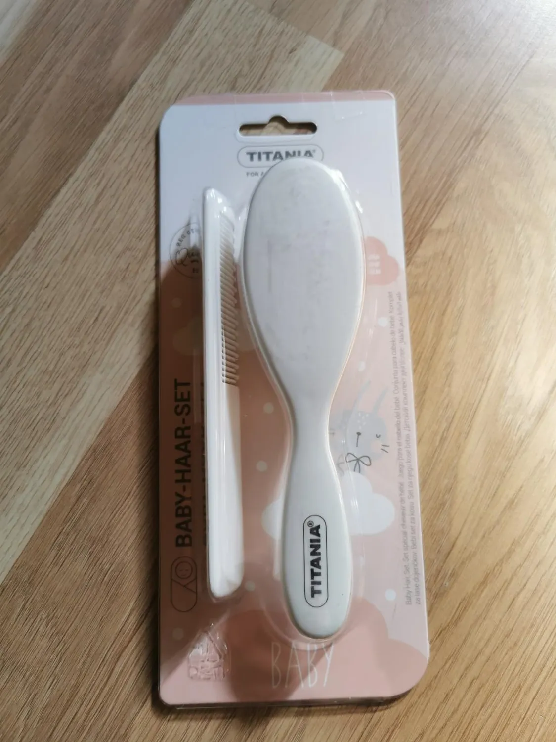 Titania Baby Haar Set 2-teilig Bürste Kamm weiß