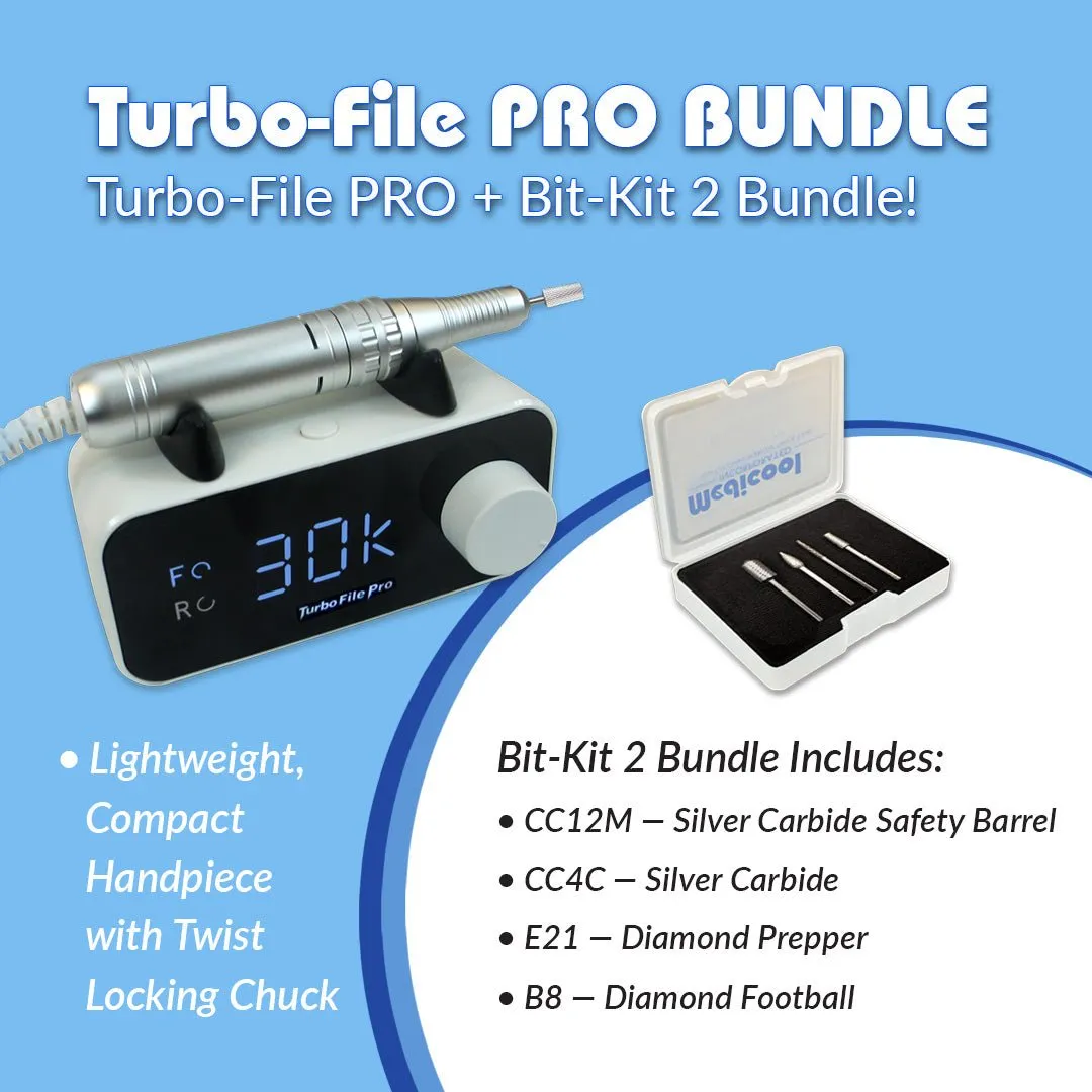 Medicool TurboFile Pro Nagelfräser mit Bit Kit 2 Set