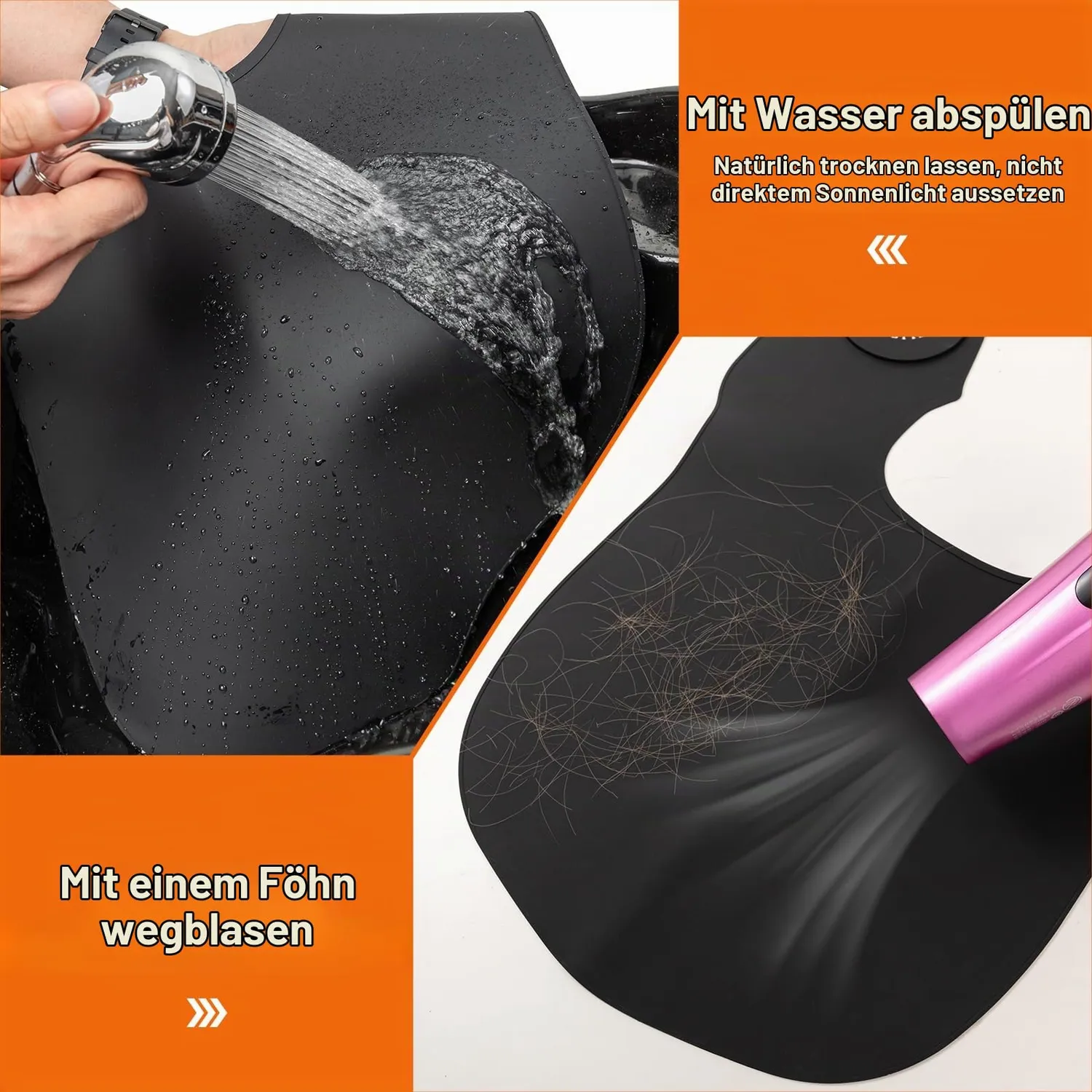 Noverlife Barber Nackenschutz Silikon Schwarz