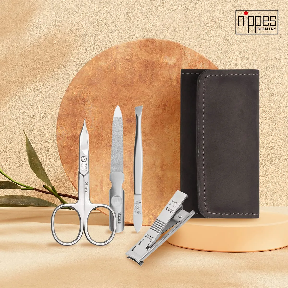 Nippes Solingen Premium Line Tabard 1028 Maniküre-Set 4-teilig schwarz