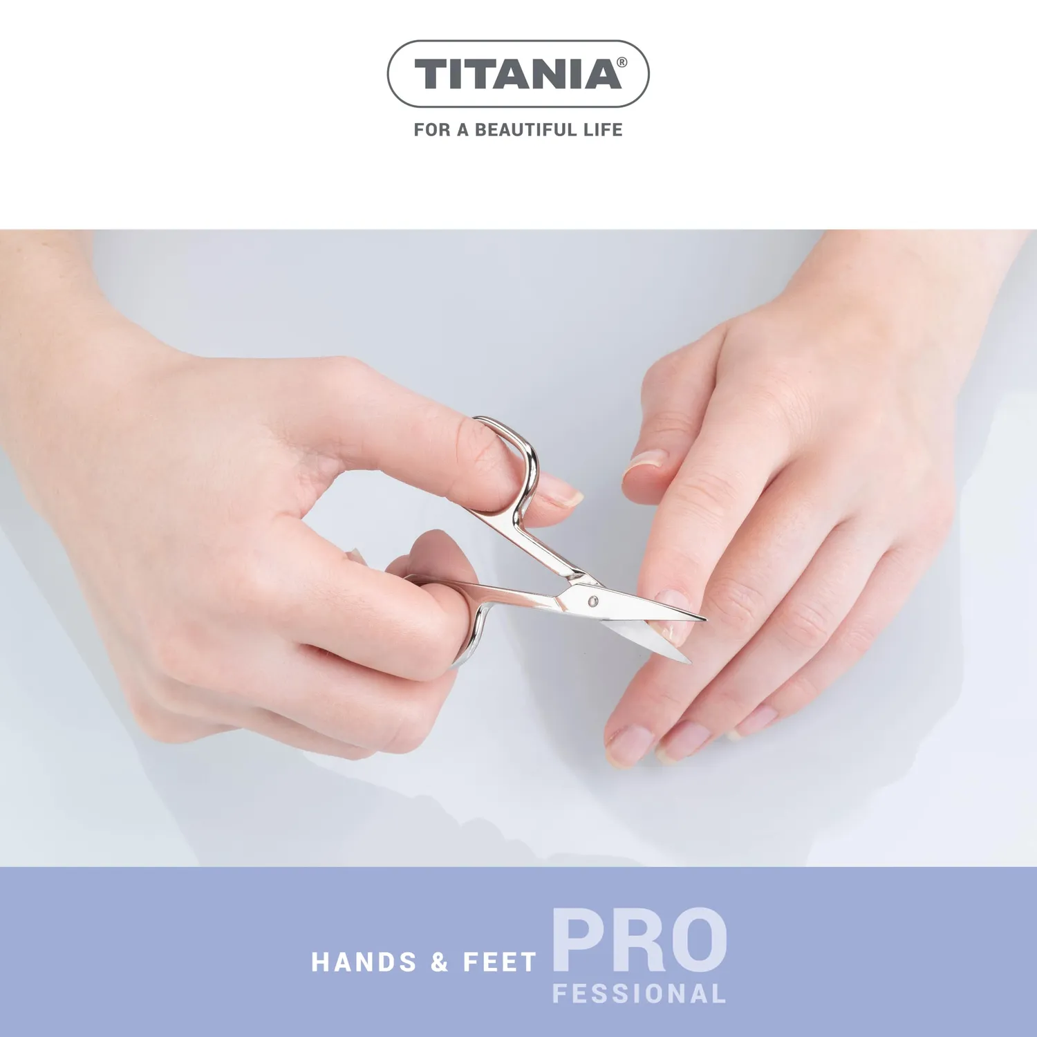 Titania Nagelschere Gebogen 9,5 cm Carbonstahl Solingen