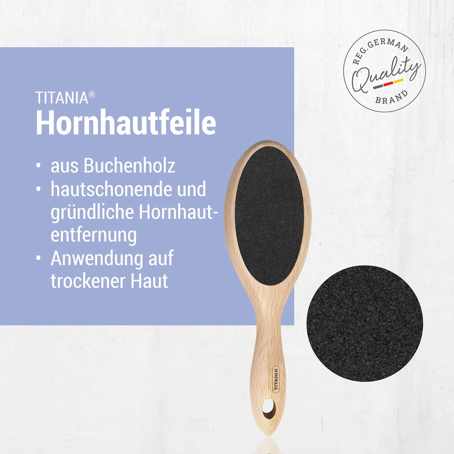 Titania Hands & Feet Holzfußfeile grob Buchenholz