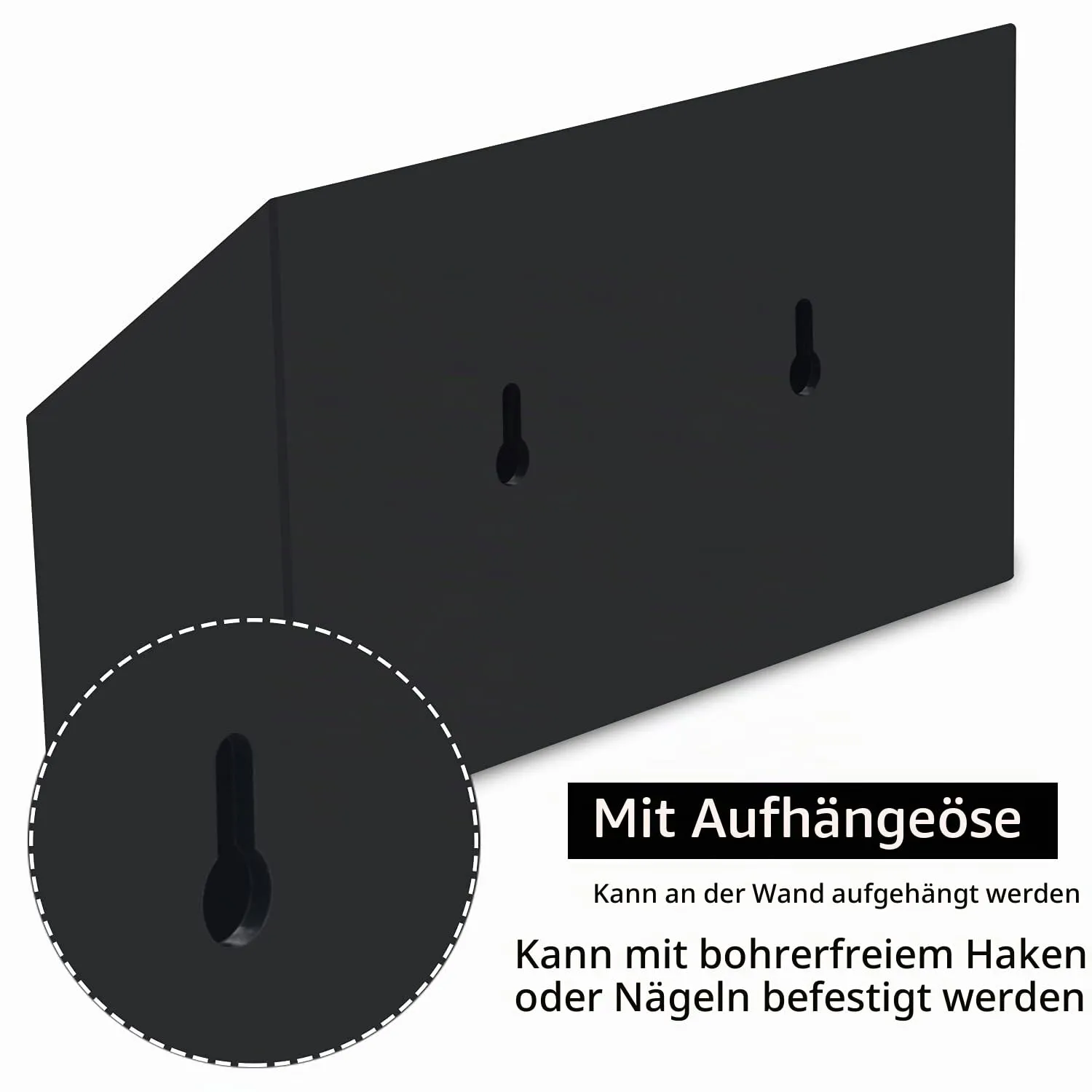 Noverlife Scherenhalter Box Aufbewahrung 26,5 cm Schwarz groß
