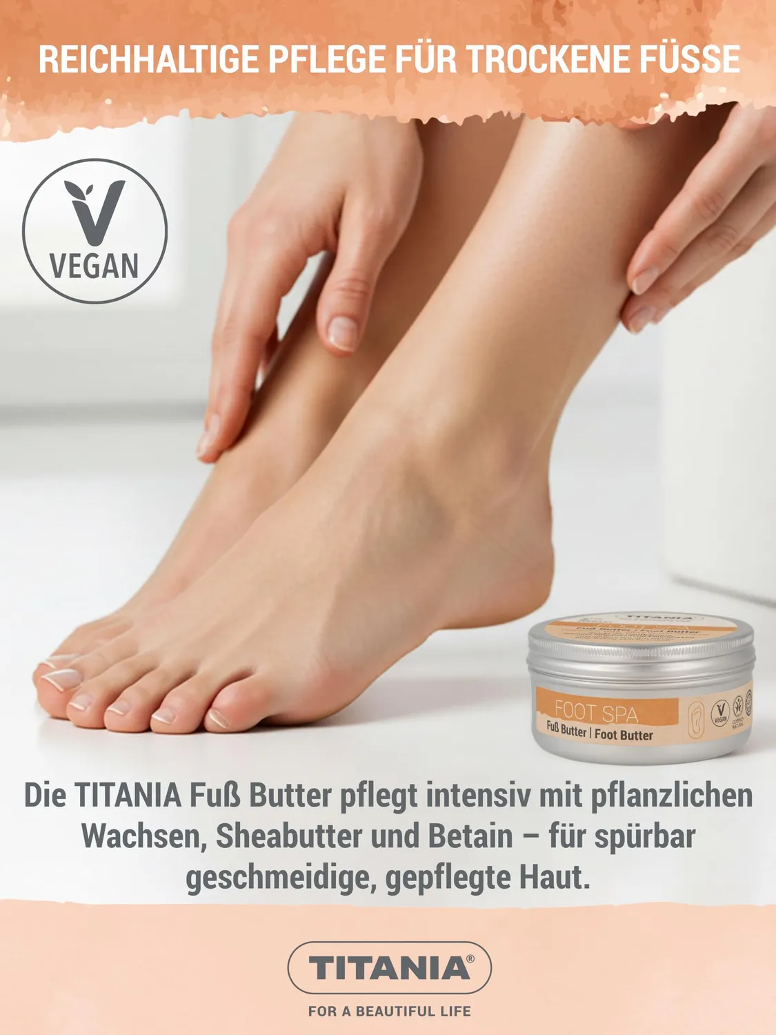 Titania Fußbutter Fußcreme 100 ml Sheabutter