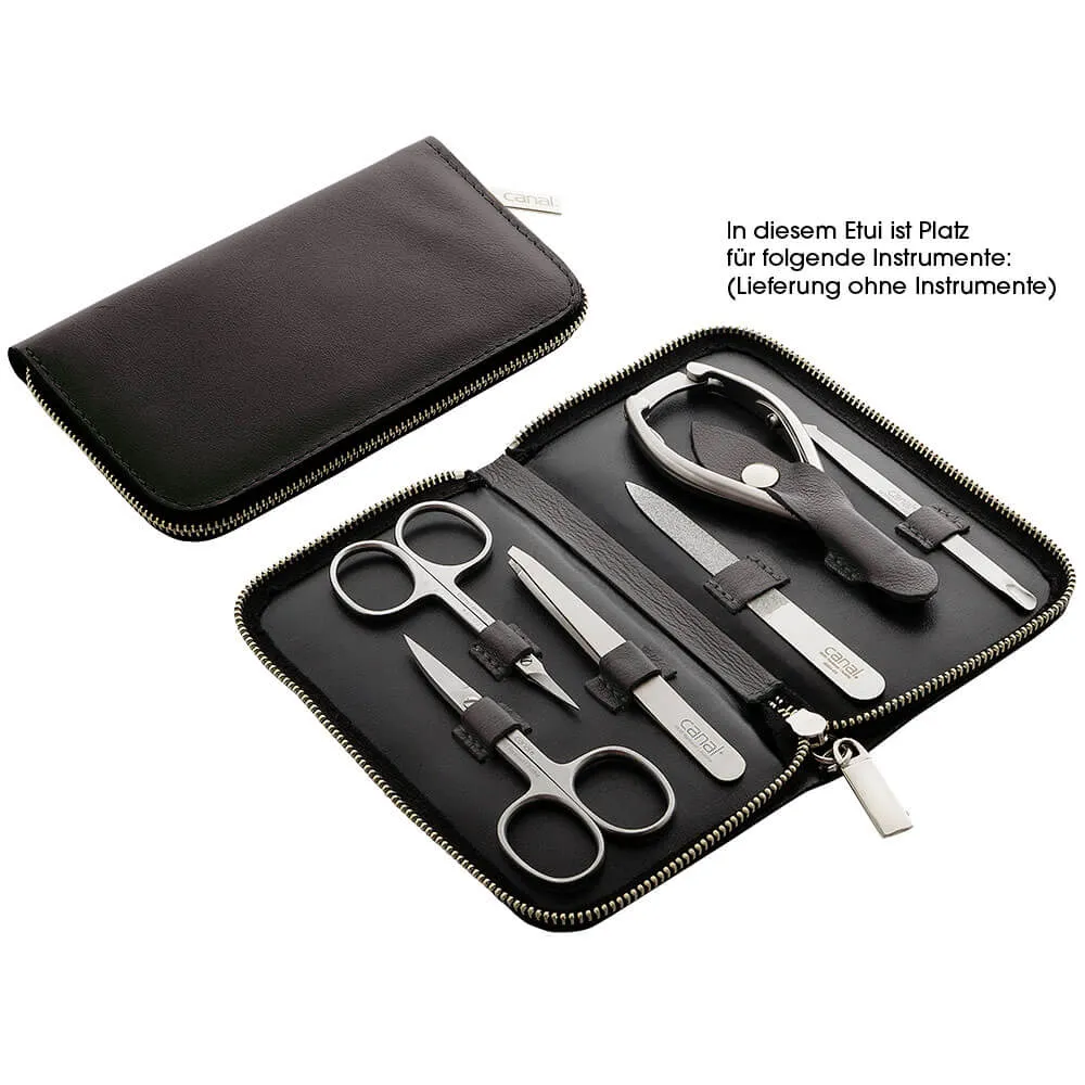 Canal Instrumente Maniküre-Set Leder Etui leer schwarz 6-teilig