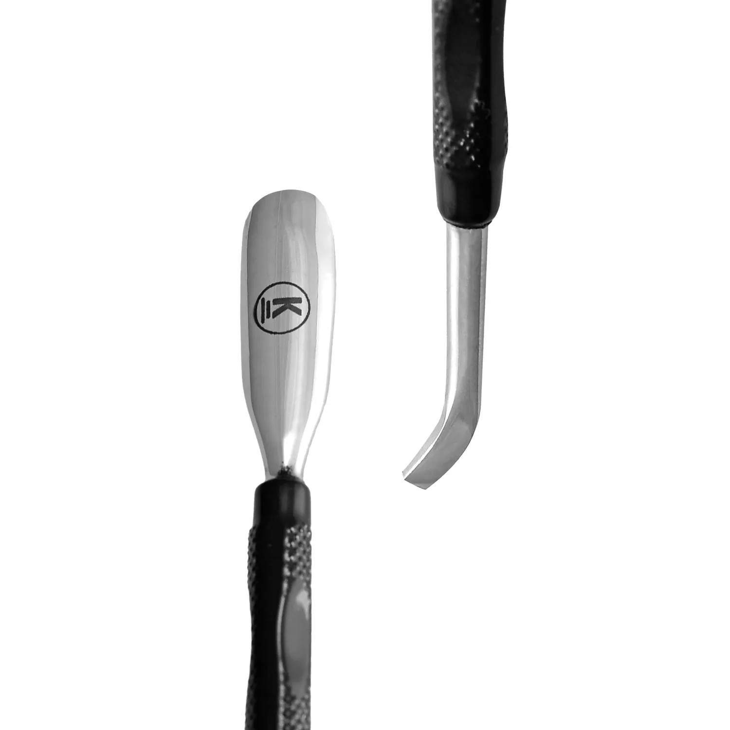 K-Pro Nagelhautschieber Edelstahl Schwarz 2-in-1