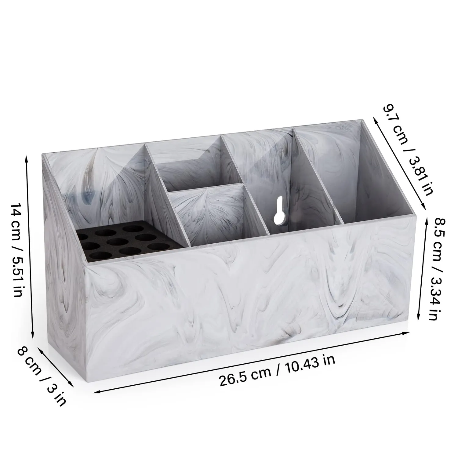 Noverlife Scherenhalter groß Marmormuster Salon Organizer