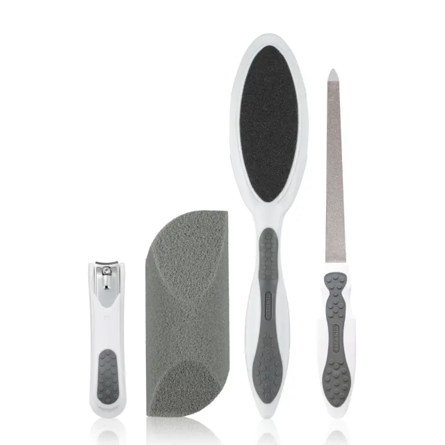Titania Softtouch Maniküre Pediküre Set 4-teilig grau