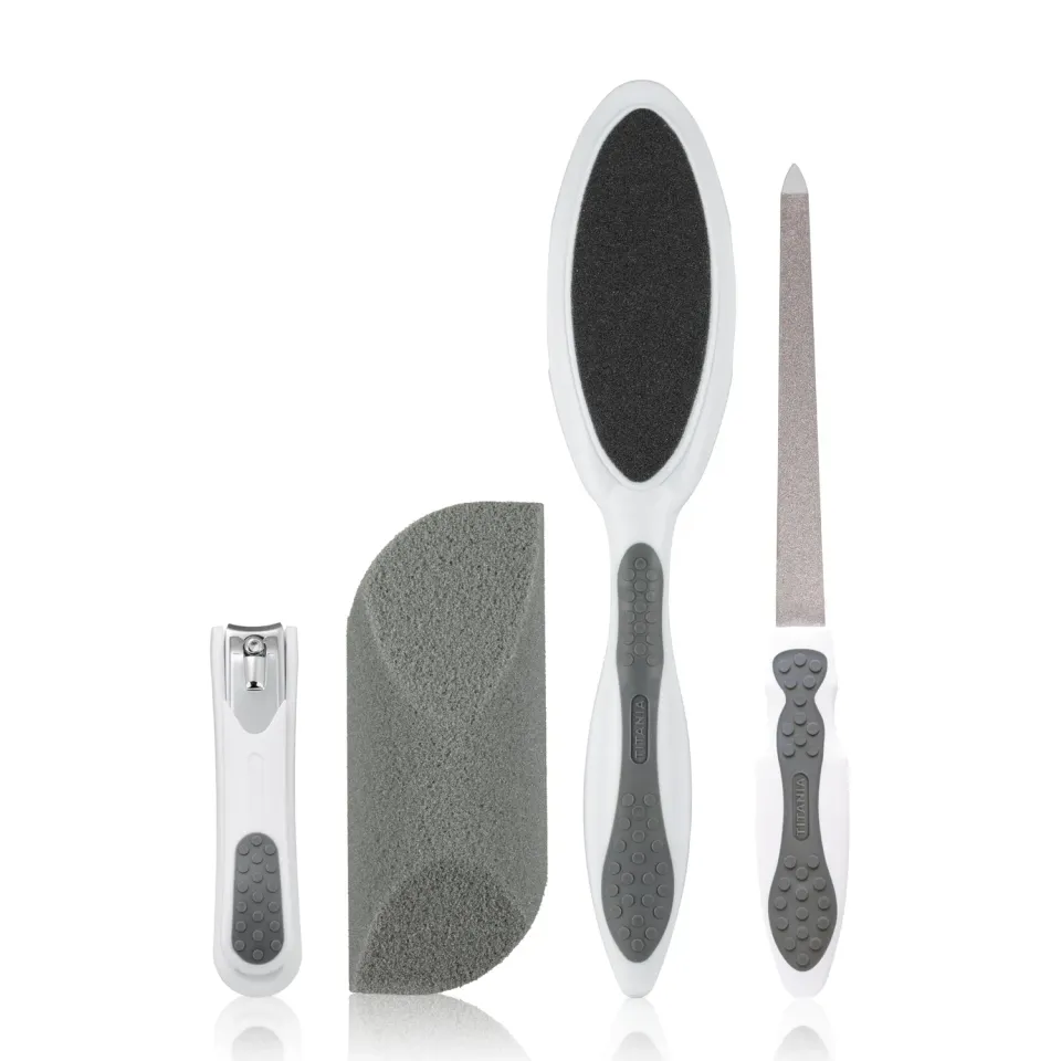 Titania Softtouch Maniküre Pediküre Set 4-teilig grau