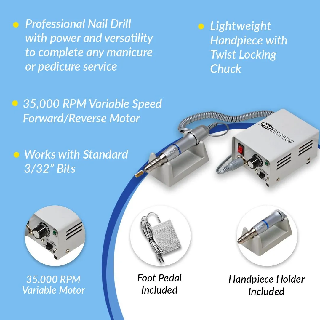 Medicool Pro Power 35K Nagelfräse Ceramic Bits Bundle