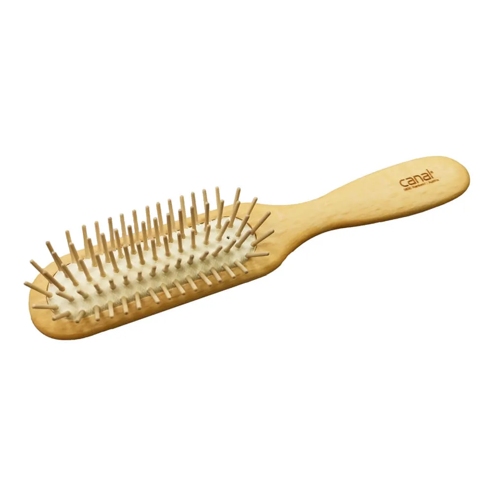 Canal Instrumente Haarbürste Holzstifte breit 22 cm